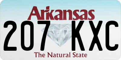AR license plate 207KXC