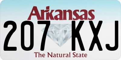 AR license plate 207KXJ