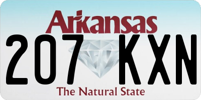 AR license plate 207KXN