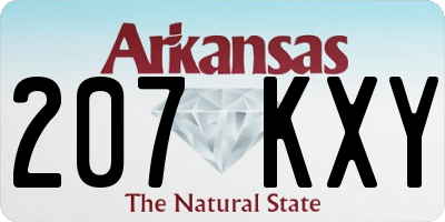 AR license plate 207KXY