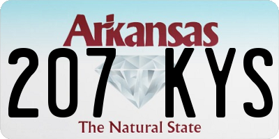 AR license plate 207KYS
