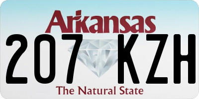 AR license plate 207KZH