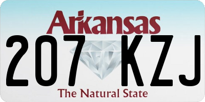 AR license plate 207KZJ