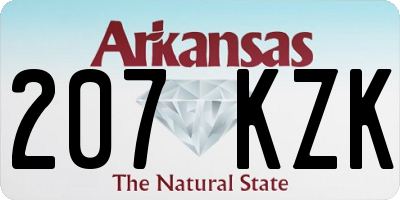 AR license plate 207KZK