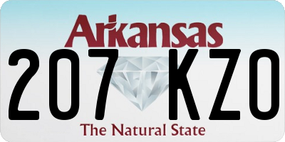 AR license plate 207KZO