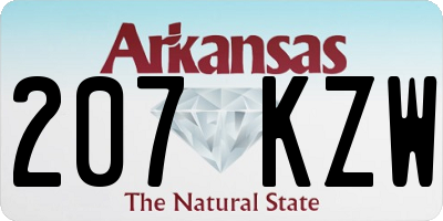 AR license plate 207KZW