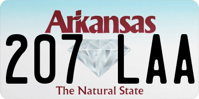 AR license plate 207LAA