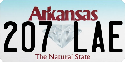 AR license plate 207LAE
