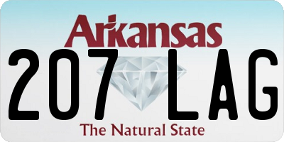 AR license plate 207LAG