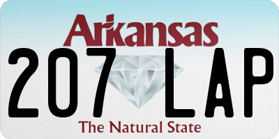 AR license plate 207LAP