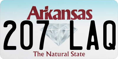 AR license plate 207LAQ
