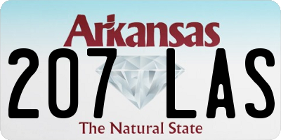 AR license plate 207LAS