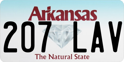 AR license plate 207LAV