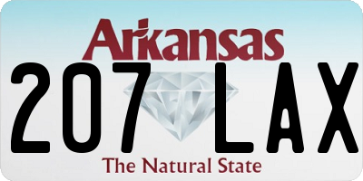 AR license plate 207LAX
