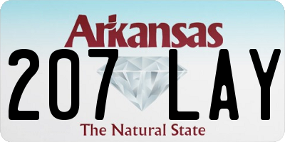 AR license plate 207LAY