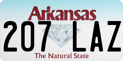 AR license plate 207LAZ