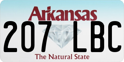 AR license plate 207LBC