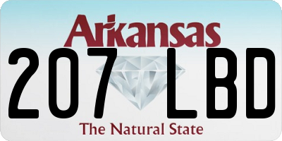 AR license plate 207LBD