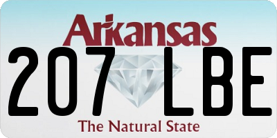 AR license plate 207LBE