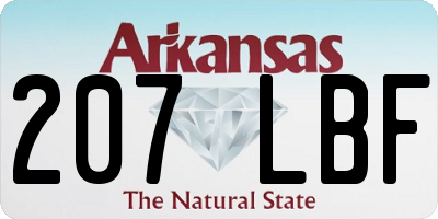 AR license plate 207LBF