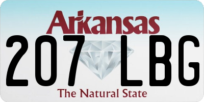 AR license plate 207LBG