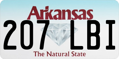 AR license plate 207LBI