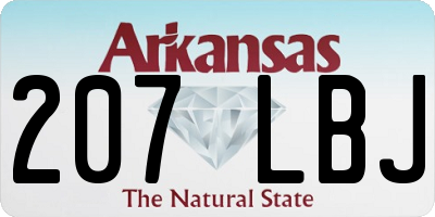 AR license plate 207LBJ
