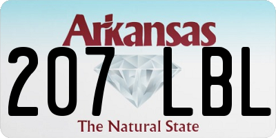 AR license plate 207LBL