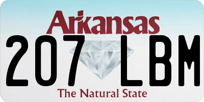 AR license plate 207LBM