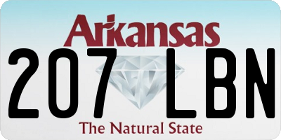 AR license plate 207LBN
