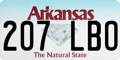 AR license plate 207LBO
