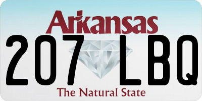 AR license plate 207LBQ