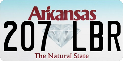AR license plate 207LBR