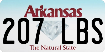 AR license plate 207LBS