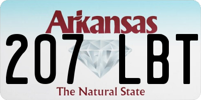 AR license plate 207LBT