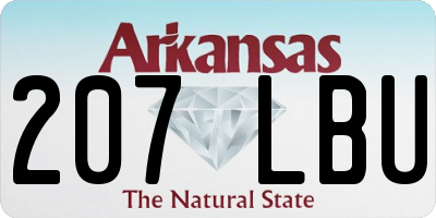 AR license plate 207LBU