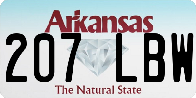 AR license plate 207LBW