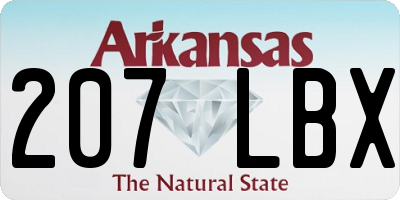 AR license plate 207LBX