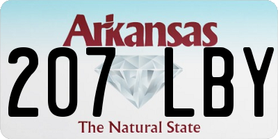 AR license plate 207LBY