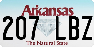 AR license plate 207LBZ