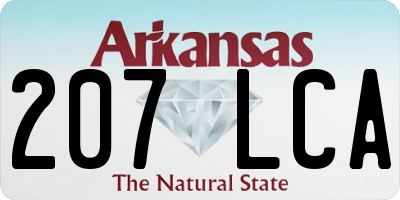 AR license plate 207LCA