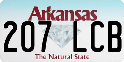AR license plate 207LCB