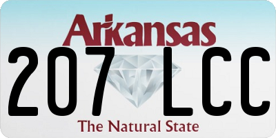 AR license plate 207LCC