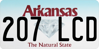 AR license plate 207LCD