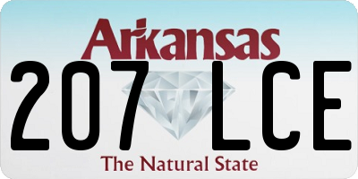 AR license plate 207LCE
