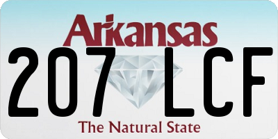 AR license plate 207LCF