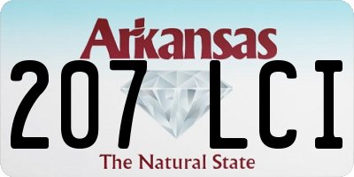 AR license plate 207LCI
