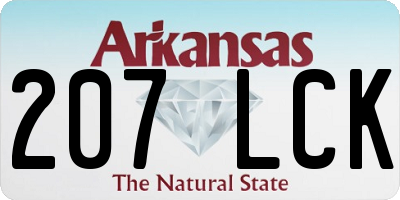 AR license plate 207LCK