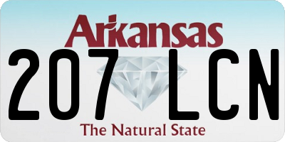 AR license plate 207LCN