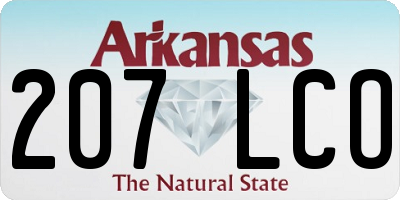 AR license plate 207LCO